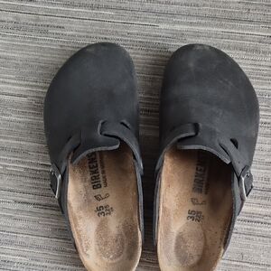 Birkenstock Dark Gray Slip-On Clogs